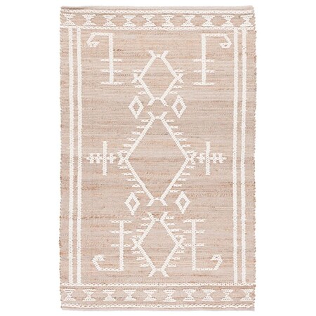 Safavieh 6 x 9 ft. Natural Fiber Flat Weaved Rectangle Rug Natural & Ivory NFB377A-6